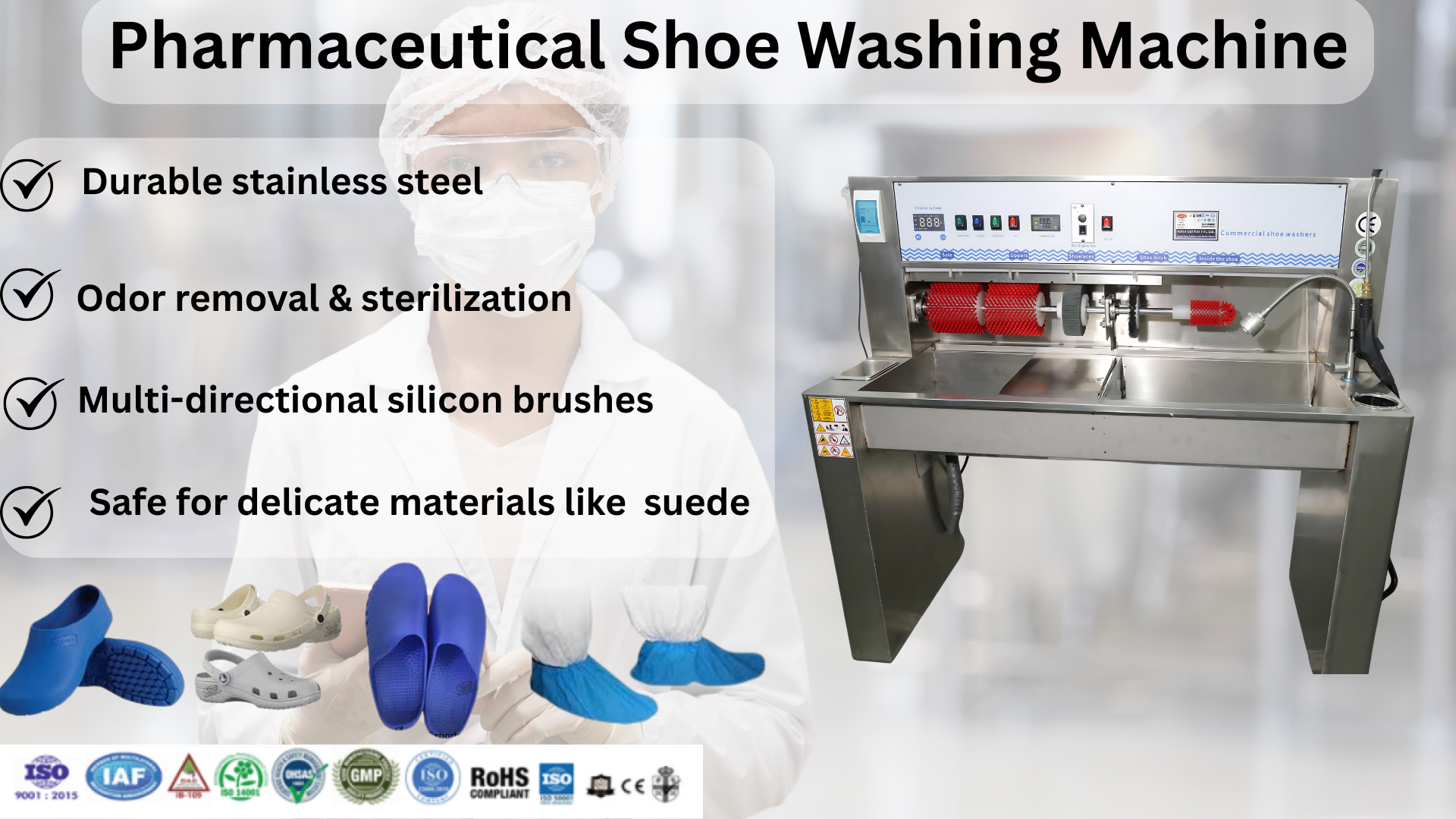 Pharmaceutical Shoe Washing Machine